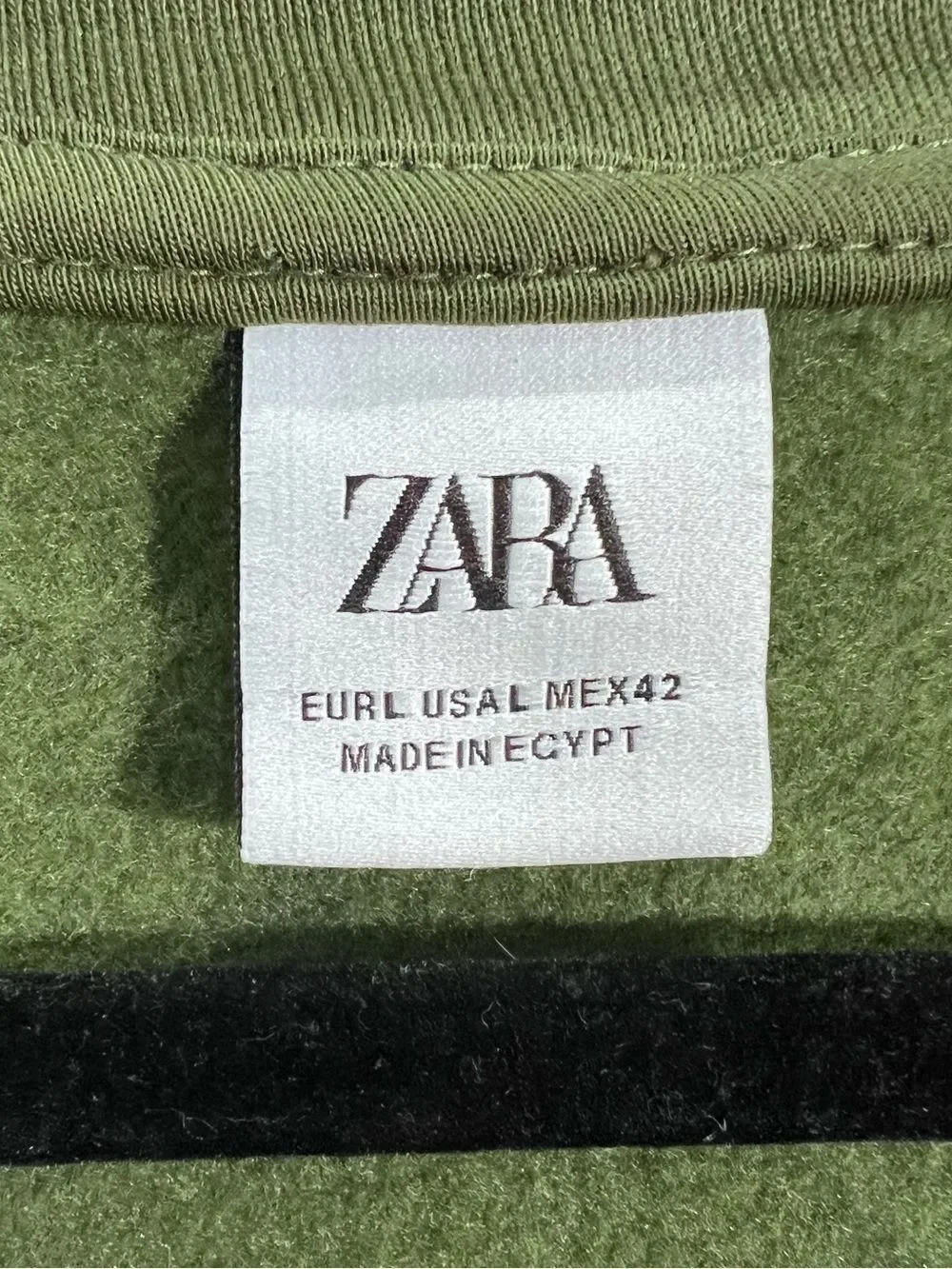 Zara Men’s Green Half-Zip Pullover Sweater Size Large